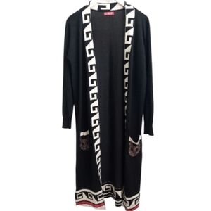 Cap Greek Key Pattern Duster- Size S-M